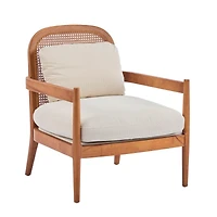 Streamdale Furniture Mid-Century Modern Rattan Accent Chair - Set of 2