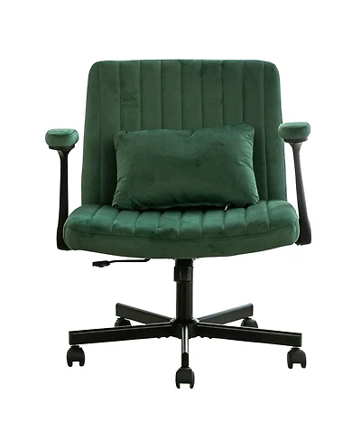 Streamdale Furniture Velvet Criss Cross Armrest Office Chair