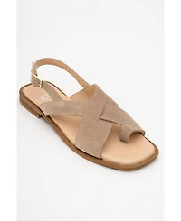 Forever & Always Women's Shoes Louna Leather Thong Sandals