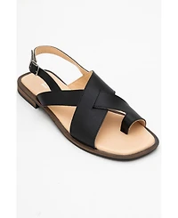 Forever & Always Women's Shoes Louna Leather Thong Sandals