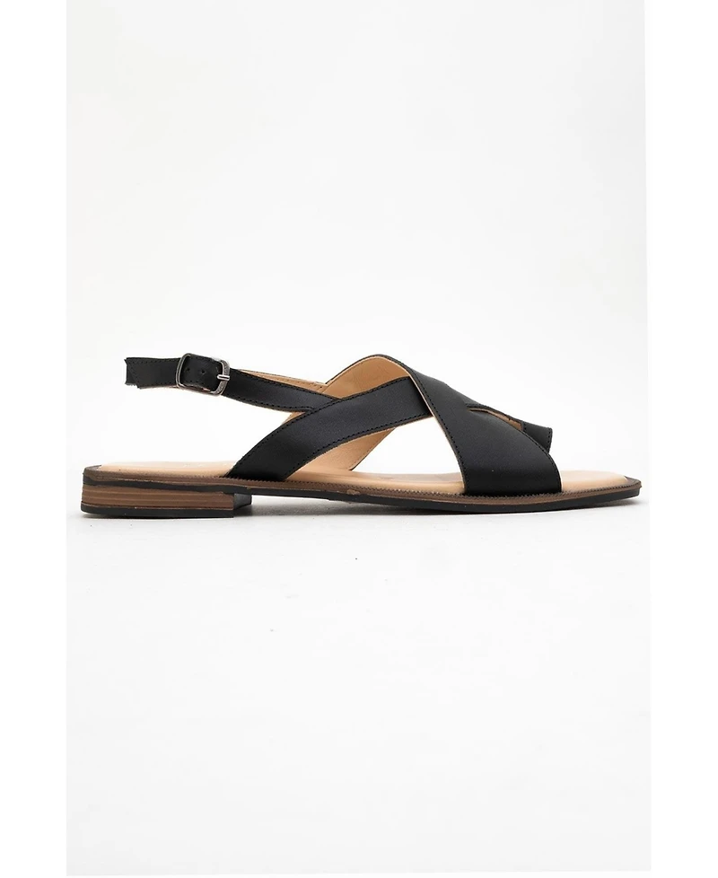 Forever & Always Women's Shoes Louna Leather Thong Sandals