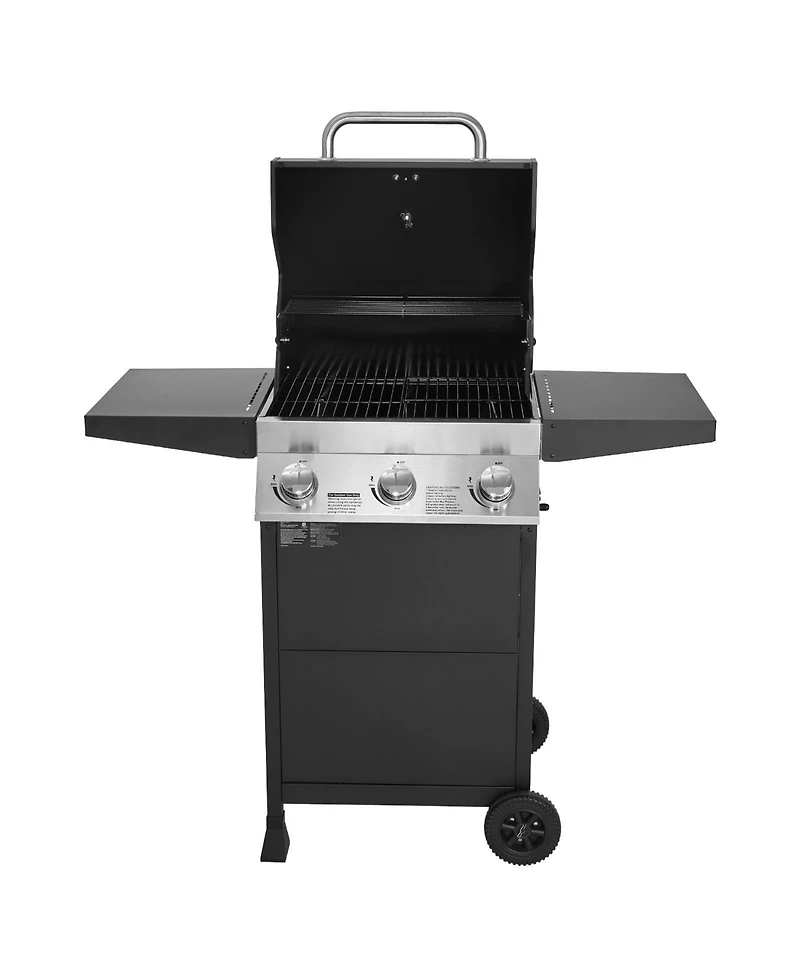 Ecooso 3-Burner Propane Gas Grill with 338 Sq. In. Cooking Area, 36,000 Btu, Foldable Side Shelves