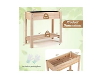 Slickblue Raised Garden Bed with Legs and Extra Storage Space