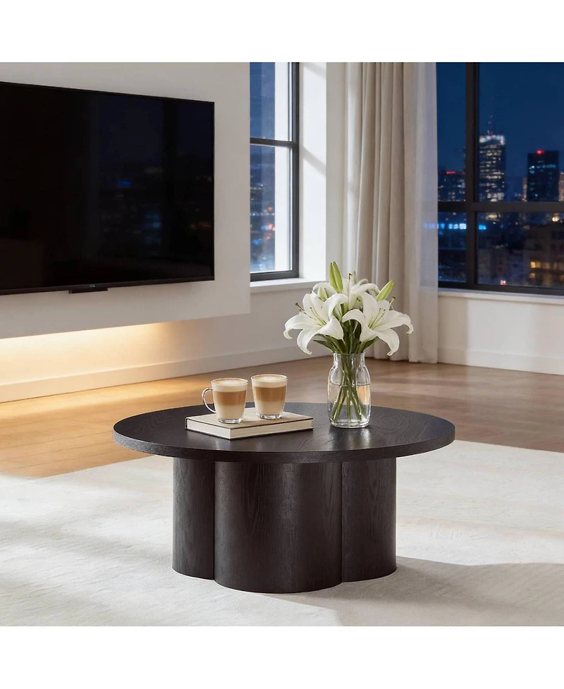 Streamdale Furniture Round Modern Coffee/Accent Table for Living Room/Office/Bedroom