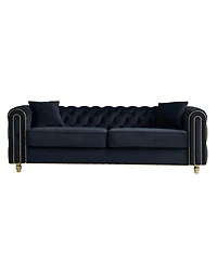 Streamdale Furniture 86" Modern Tufted Sofa with Toss Pillows