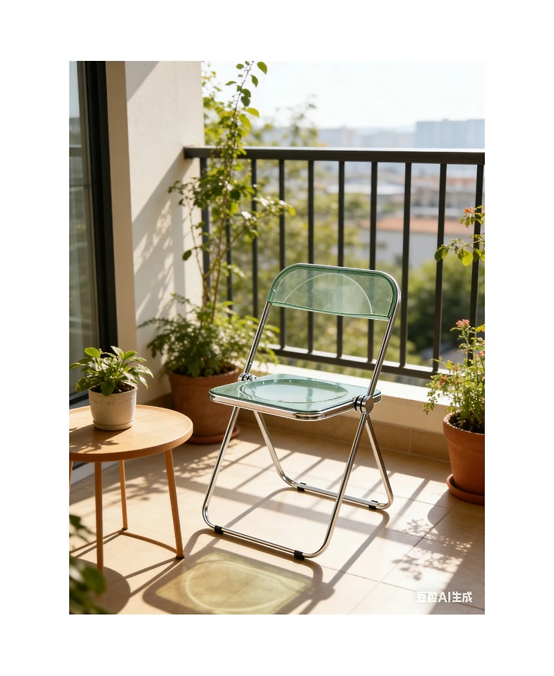 Streamdale Furniture Folding transparent stackable crystal folding chair