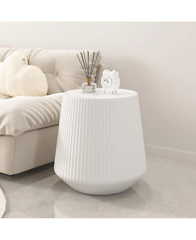 Streamdale Furniture Modern Leather Sofa Coffee Table with Sintered Stone Top