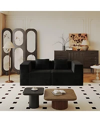 Streamdale Furniture Plush Corduroy Modular Sectional Sofa - Flexible, Comfortable, No Assembly