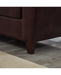 Streamdale Furniture Modern 3-Seater & Loveseat Faux Leather Sofa with Storage