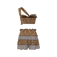 Luna B Women's Oasis Asymmetric Crop Bustier