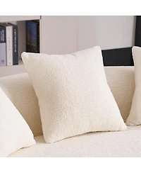 Streamdale Compact Chenille Sofa with 3 Decorative Pillows