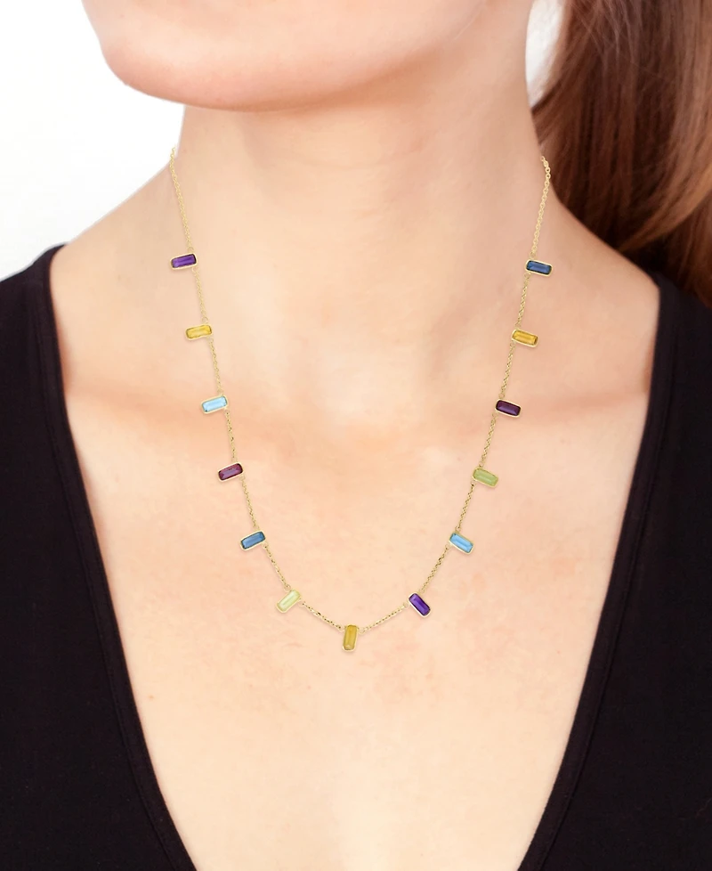 Effy Collection Multi Gemstone Necklace (7-1/4 ct. t.w.) in 14k Yellow Gold