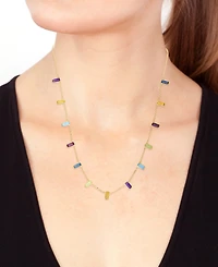 Effy Collection Multi Gemstone Necklace (7-1/4 ct. t.w.) in 14k Yellow Gold