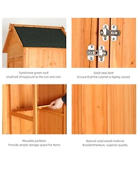 Streamdale Furniture Outdoor Storage Shed Waterproof Garden Cabinet with Lockable Doors