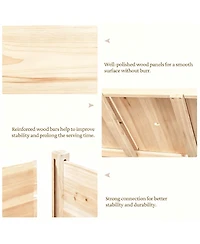 Yigii Solid Fir Raised Garden Bed with Storage