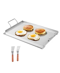 Ecooso 23 x 16 Inch Stainless Steel Griddle Plate for Gas Grill with Handles