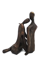 Danya B. Small Couple Embracing Cast Bronze