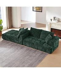 Streamdale Furniture Chenille L-Shape Luxury Sectional Oversized Sofa, Minimalist Design