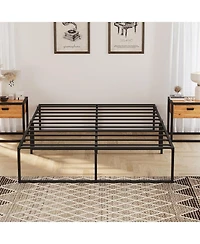 gaomon Queen Metal Platform Bed, 14" High with Steel Slats, Under Bed Storage, No Box Spring, Quiet, Easy Assembly