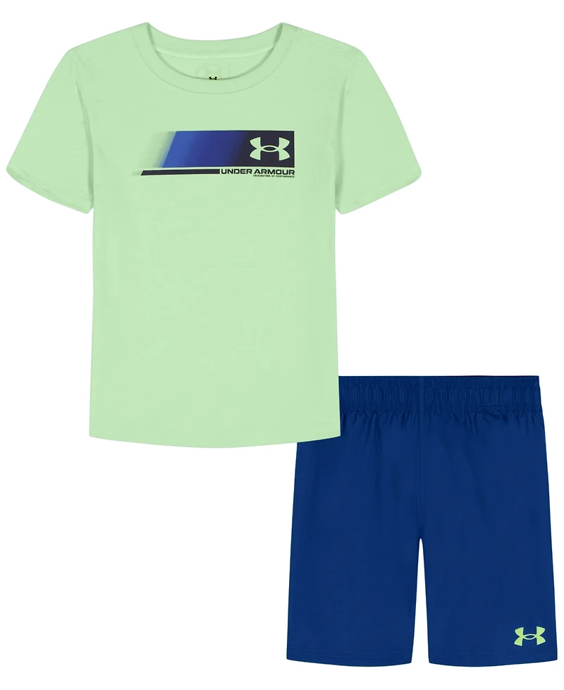Under Armour Boys' 2T-7 Short-Sleeve T-Shirt and Shorts, 2-Piece Set