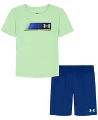 Under Armour Boys' 2T-7 Short-Sleeve T-Shirt and Shorts, 2-Piece Set