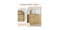 gaomon 46''Wide Rattan Dresser,6 Drawer Dresser for Bedroom,Dressers & Chests of Drawers