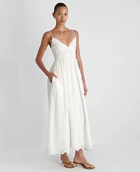French Connection Women's V-Neck Trini Eyelet Maxi Dress