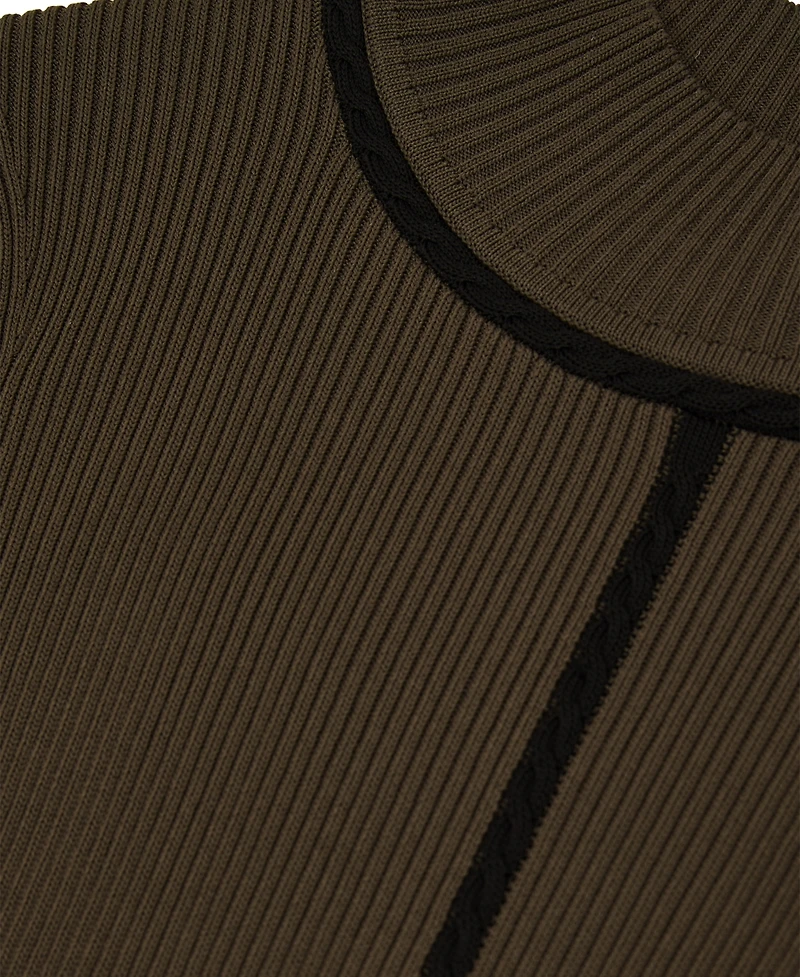 Reiss Women's Contrast-Stitch Knitted Midi Dress