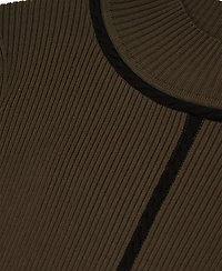 Reiss Women's Contrast-Stitch Knitted Midi Dress