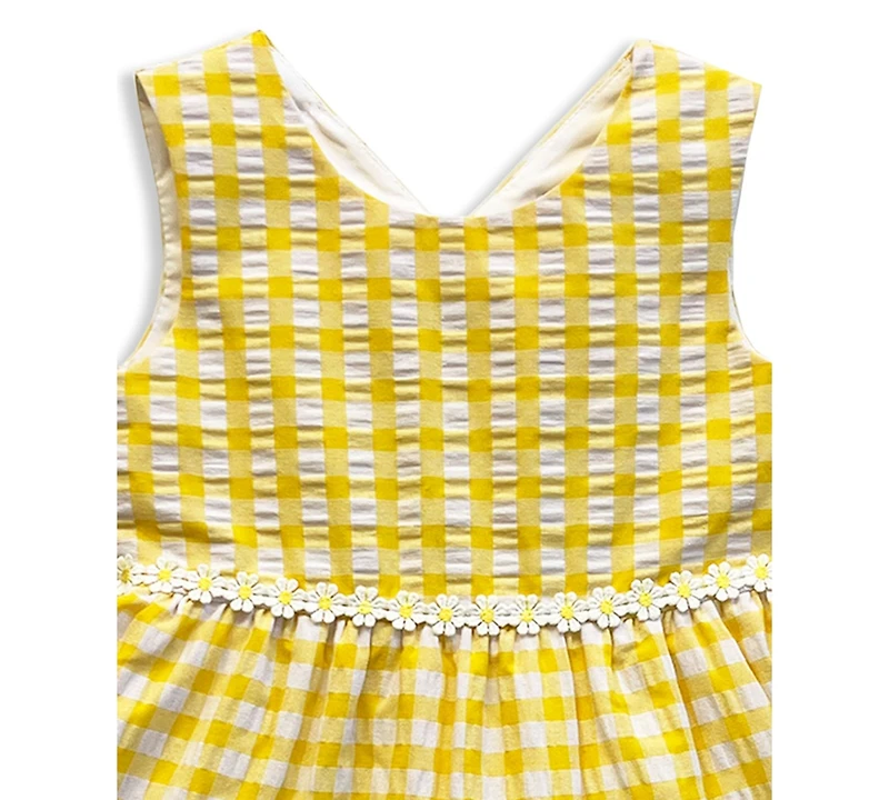 Blueberi Boulevard Baby Girls' Gingham-Print Dress