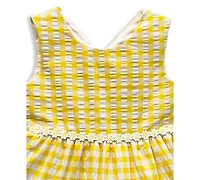 Blueberi Boulevard Baby Girls' Gingham-Print Dress
