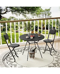 Streamdale Folding Stool with Back, Cushioned, Portable
