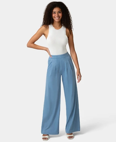 Hue Women's Fluid Denim Palazzo Sleepwear Pant