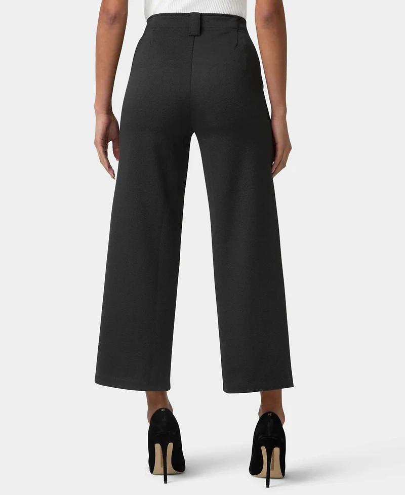 Hue Women's Textured Cropped Wide-Leg Sleepwear Pant
