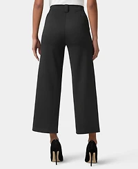 Hue Women's Textured Cropped Wide-Leg Sleepwear Pant