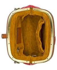 Patricia Nash Joelle Leather Wooden Frame Small Crossbody Bag