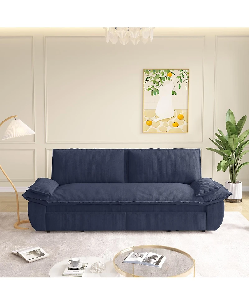 Streamdale Furniture 73.2" Queen Pull Out Sofa Bed, 3-in-1 Convertible Sleeper