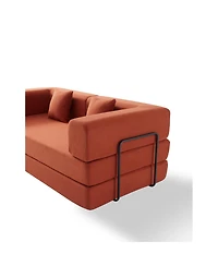 Streamdale Furniture Corduroy Convertible Sleeper Sofa Bed with Pillow
