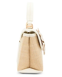 Anne Klein 3D Cultivated Pearl Flower Mini Top Handle Satchel Bag