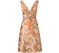Adrianna Papell Women's Floral Jacquard Midi Dress