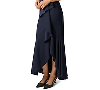 Adrianna Papell Women's Cascading-Ruffle Crepe Gown
