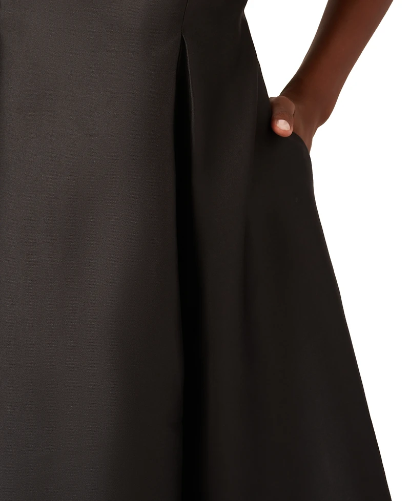 Adrianna Papell Boat-Neck A-Line Dress