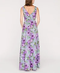 Js Collections Women's Jordana Square Neck A-Line Gown