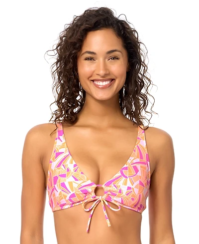 Raisins Women's West-Side V-Neck Swim Bikini Top