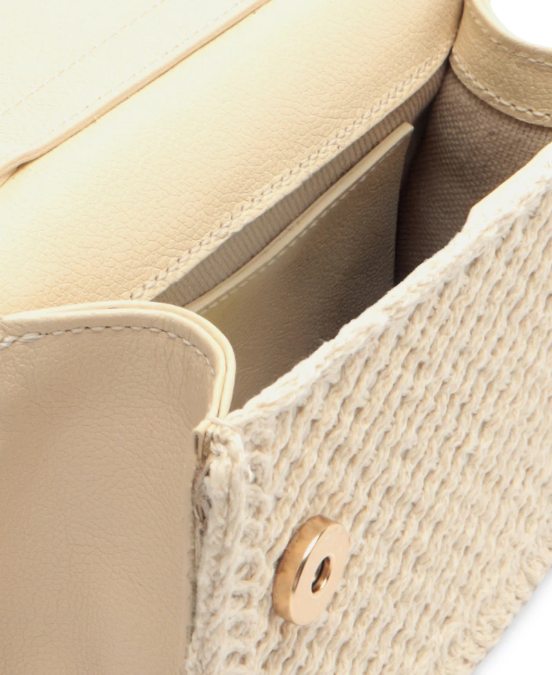 Arezzo Lucy Mini Embroidery Snap Button Crossbody Bag