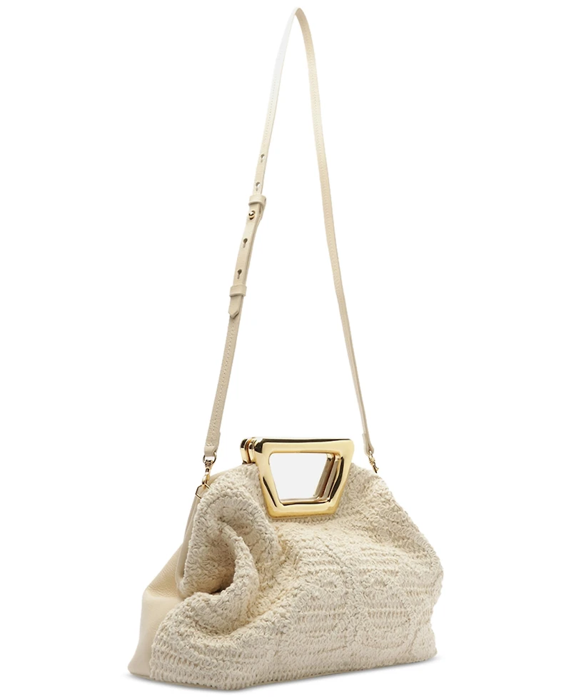 Arezzo Amelia Medium Embroidery Snap Button Crossbody Bag