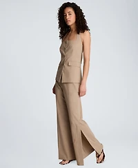 Kenneth Cole Women's Fly-Front Mid-Rise Flare Pants