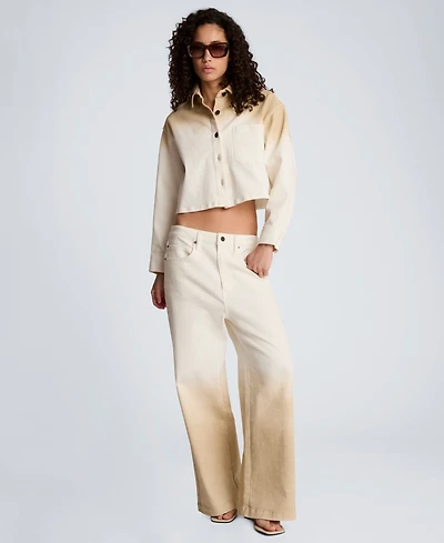 Kenneth Cole Women's Oversized Cropped Shacket