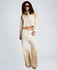 Kenneth Cole Women's Oversized Cropped Shacket