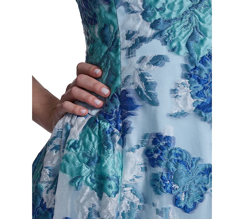 Eliza J Women's V-Neck Printed Midi Dress